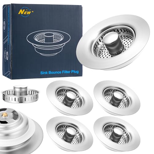 VIHOSE 4 Sets Sink Drain Strainer Stopper Kitchen Drain 3