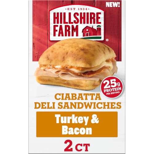 Hillshire Farm Turkey & Bacon Ciabatta Deli Sandwiches, 10.74 Oz (2 Count)