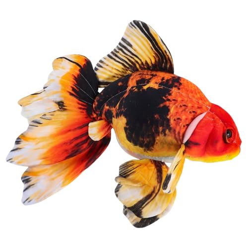IMIKEYA Almohada de felpa realista con forma de pez dorado, cojín grande con forma de pez, almohada decorativa suave para el hogar y el sofá, regalo para amantes de los gatos y amigos