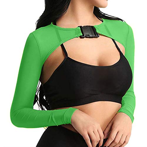 Image of Ypser See Through Glitter Mesh Crop Top Sheer Open Front Shrug Fishnet Cover Ups