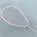 Gem Avenue .925 Silver Round Faux Pearl Adjustable Anklet with 9 to 10 inch Long Pink