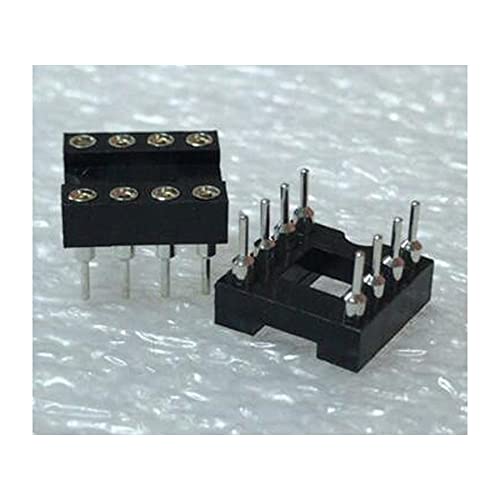 60PCS 8 Pin 2.54mm DIP SIP Round IC Sockets Adaptor Solder Type 8pin 8pins