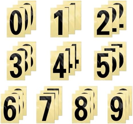 10 Sheets Vinyl House Numbers 4 Inch Self-Adhesive Number Stickers