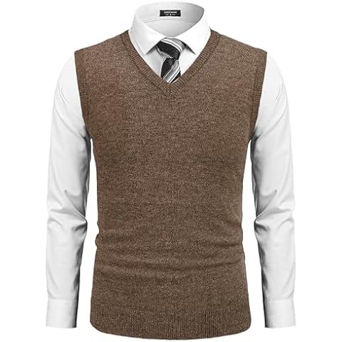 COOFANDY Pull sans manches marron Cover