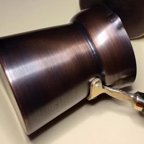 YZDKJZ Türkische Kupferkaffeekanne, Griechisch-arabische Herdkaffeemaschine, Mit Holzgriff, Handgraviert, 1,2 Mm Dick, Einzigartige Kaffeegeschenke Für Kaffeeliebhaber