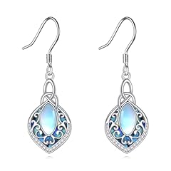 Silver-Filigree Moonstone Earrings