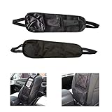 【Diseño simple】 fácil de instalar y desmontar. Puede abrocharse hacia arriba y hacia abajo con bandas elásticas y colgarse directamente en el costado del asiento del automóvil. La bolsa de almacenamiento se puede instalar en el asiento del pasajero en segundos.