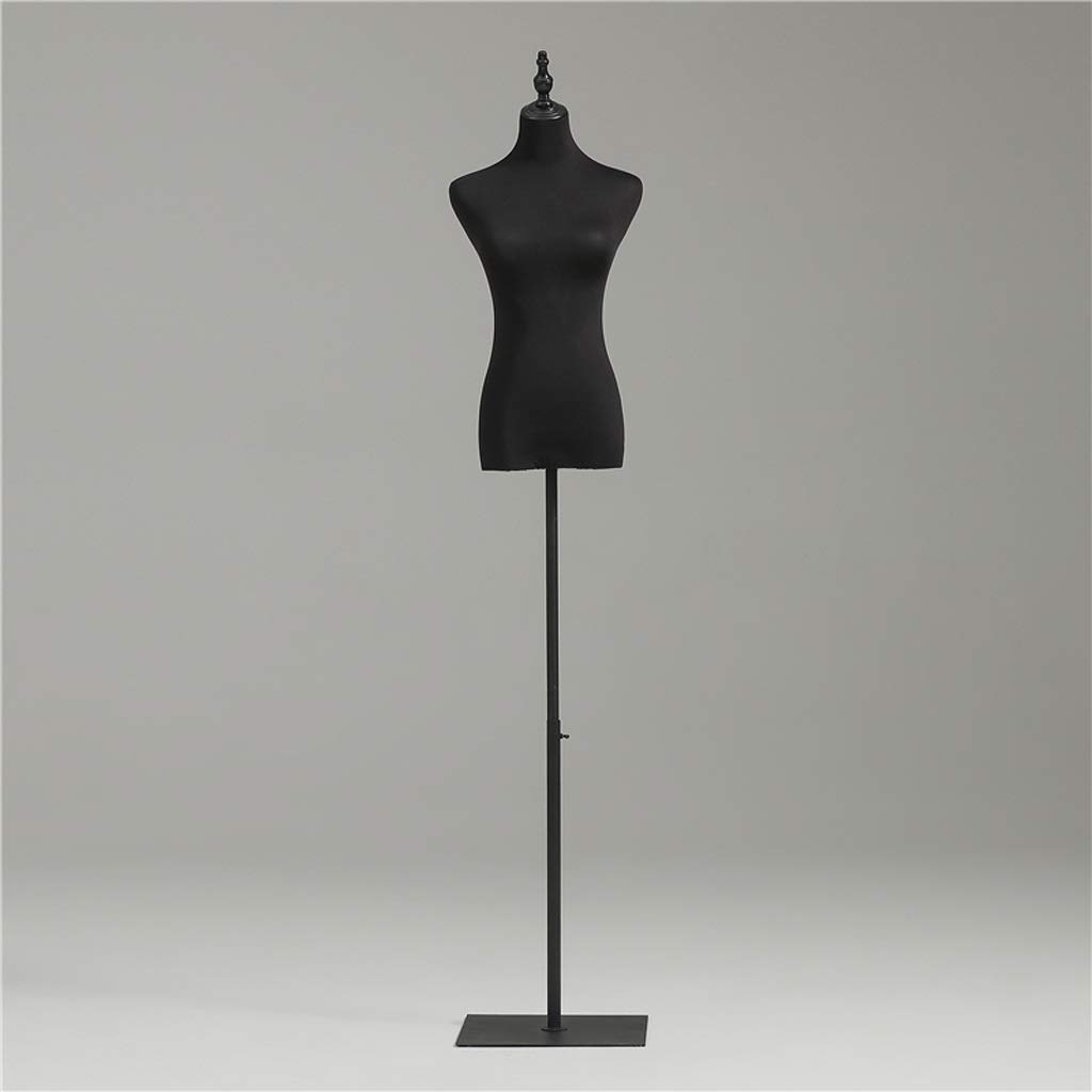 Buste Mannequin Couture Enfant 3-4 Ans Noir - Réglable En Hauteur, Polystyrène Massif Avec Housse Jersey Amovible
