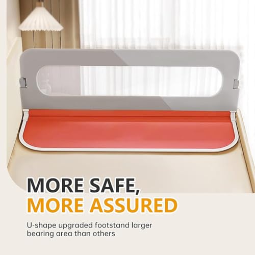 Ssonlun Baby Bed Rails Guard - Foldable Toddler Bed Rail, Kids' Bed Rails & Rail Guards,Safety Bed Fence Protector Rail, Adjustable Heights Bed Guard Rail for Queen King Twin Bed Kid (1.8 m) (1.8 M)