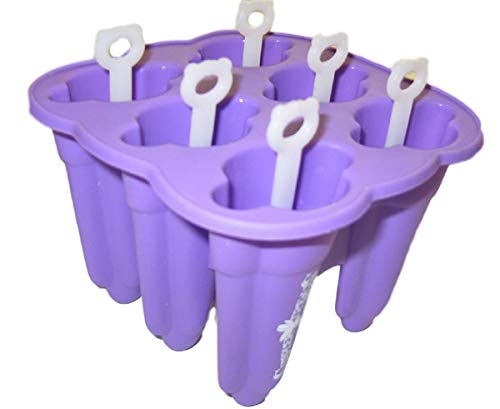 Silicone Popsicle Molds BPA-free - 6 Ice Pop Molds - Won't Crack or Break like Plastic - Dishwasher Safe - Reusable Sticks - from Treats by Patti