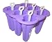 Simpler Treats BPA-free Silicone Popsicle Molds - the Safe Alternative to Plastic for Making Six Healthy Delicious Ice Pops -- Purple