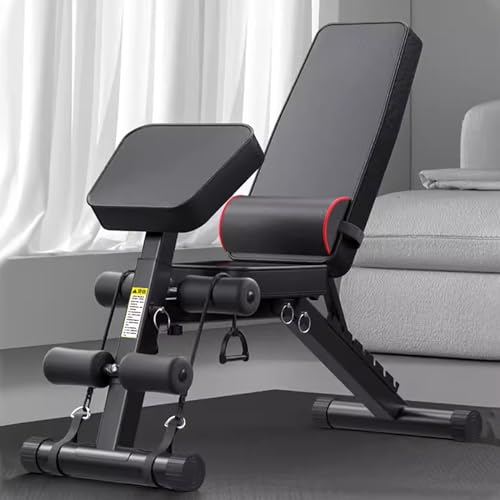 Banco de pesas ajustable, banco de entrenamiento en casa, gimnasio, abdominales, inclinación, declinación, multiusos, banco de entrenamiento