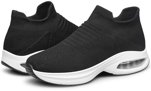 Image of vibdiv Shoes for Men Sock Sneakers Pull-on Casual Lightweight Breathable Comfortable