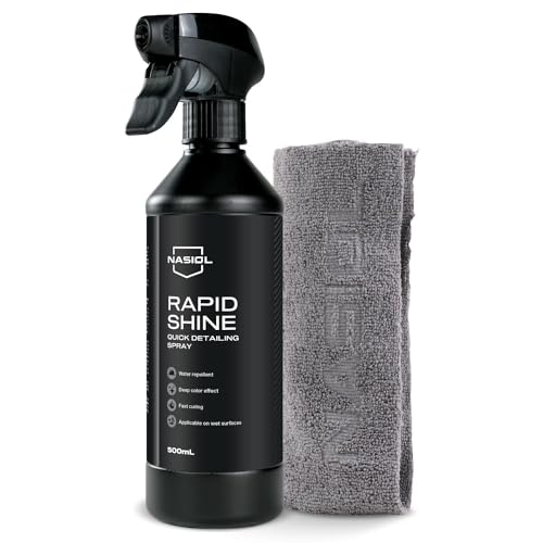 Nasiol Rapidshine Quick Detailer WetCoat Ceramic Coating and Microfiber Cloth (2) Car Coating Set