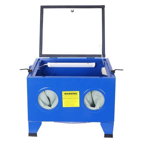 HMKJHL Bench Top Portable Sand Blaster Cabinet Kit 25gallon,sanblasting Cabinet 80psi