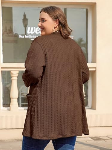 Image of BELAROI Plus Size Cardigan Sweaters for Women 2026 Pockets