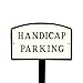 Produktbild Montague Metall Produkte sp-15sm-wb-ls klein weiß und schwarz Handicap Parking Arch Statement Schild mit 23 Rasendorn