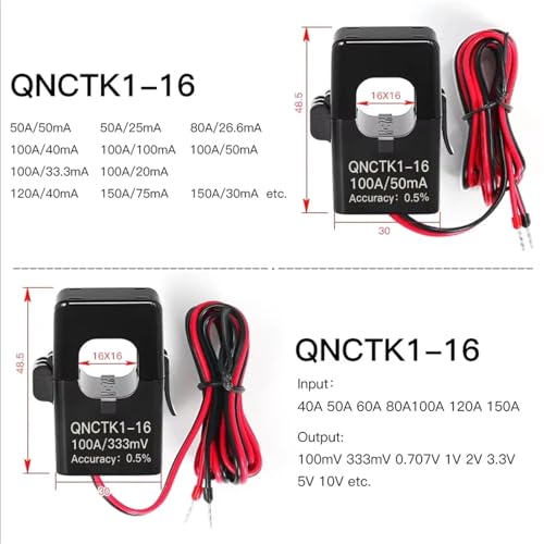 Transductor de corriente para PCB QNCT02, mini sensor de corriente alterna de 50A máximo 6