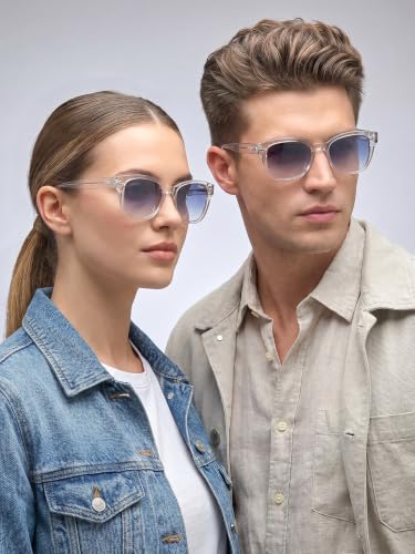 Image of IDEE | 100% UV Protected | Unisex | Medium | Full Rim | Square | Polycarbonate Frame | Gradient Polycarbonate Lens