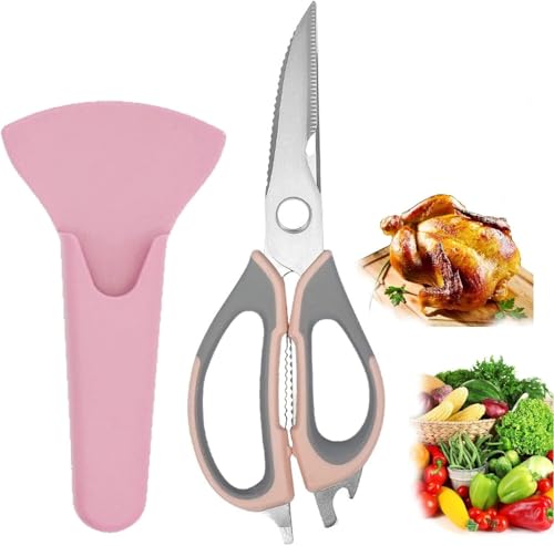 Heavy Duty Kitchen Shears - Stainless Steel Sharp Cooking Scissors for Chicken, Fish, Vegetable & Meat