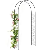 Outsunny Arco de Jardín de Metal Diseño Enrejado 114x30x230 cm Negro