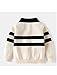 Meufam Boys/Girls Striped Knit Polo Collar Sweater Comfy Long Sleeve Button Baby Pullover Toddler Embroidery Sweatshirt (Beige,120/4-5 Y,Unisex,Big Kid,US,Age,4 Years,5 Years)