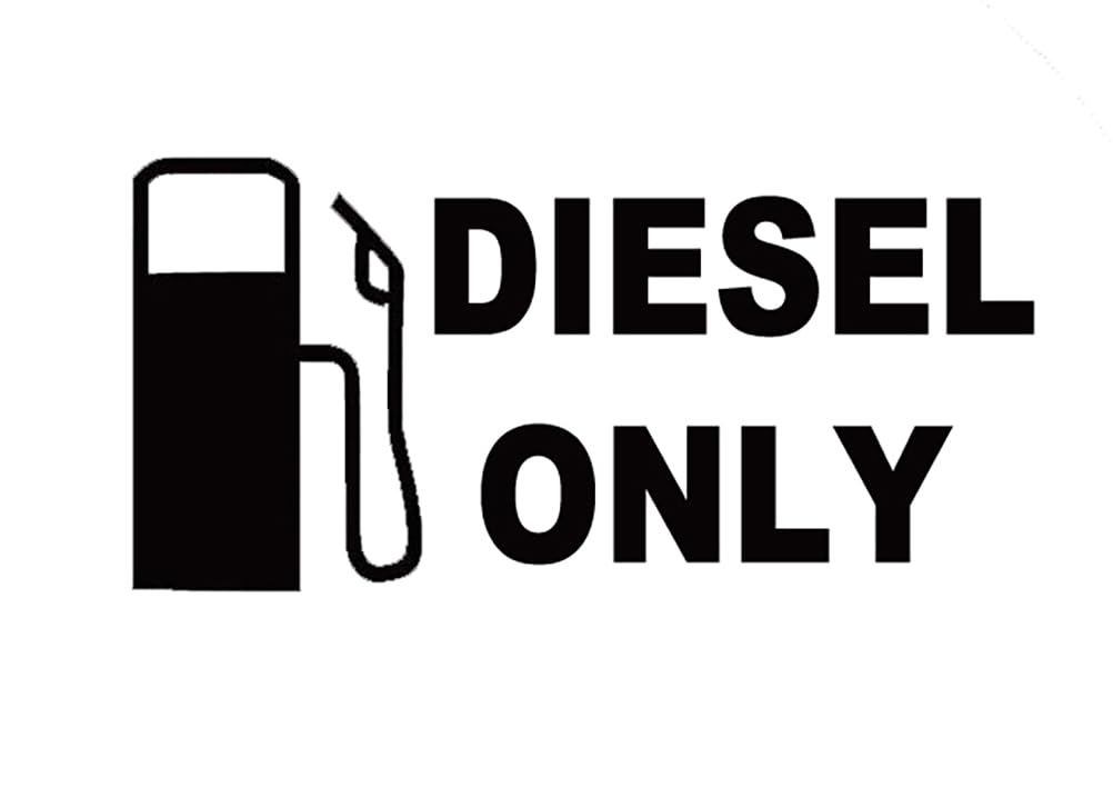 Diesel Fuel Only Vinyl Sticker Decal | 2.5 X 5-in Label Fuel Door Truck Can Tank