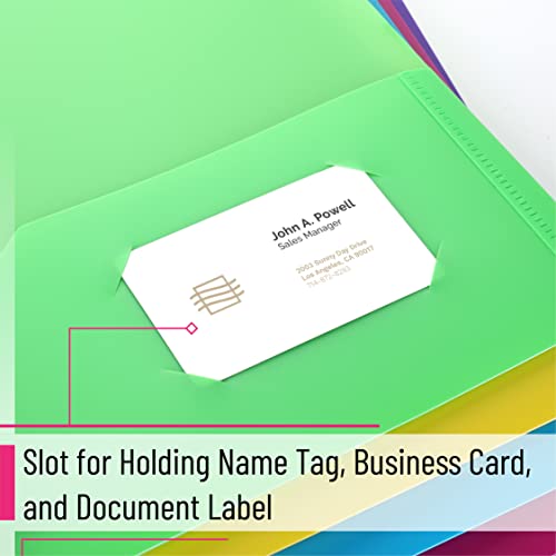 Mr. Pen- Folders With Pockets And Prong, 5 Pack, Plastic, Pocket Folders, Folders With Prongs, File Folders With Fasteners, 2 Pocket Folder, Folder With Pockets, Two Pocket Folder, 3 Prong Folders #TOP6