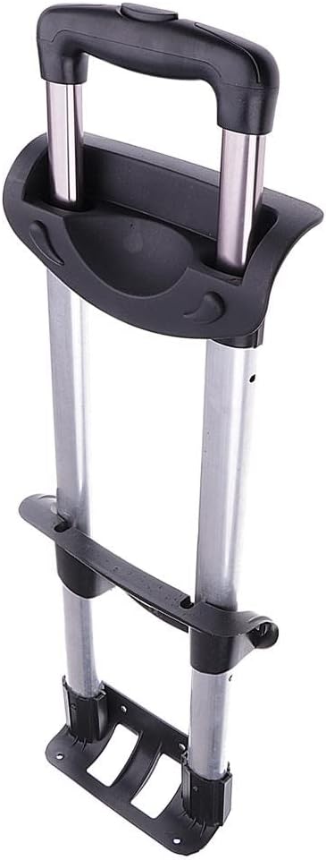 Baoblaze Reemplazo de Manija de Maleta de Aleación de Aluminio + plástico Accesorios de Maleta-Negro - Negro-Tres Barras