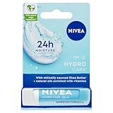NIVEA Lip Balm Hydro Care with SPF 15 (4.8g), Hydrating Lip Balm with Shea Butter, Natural Oils and Vitamins, Provides 24 Hour Moisture and Protection