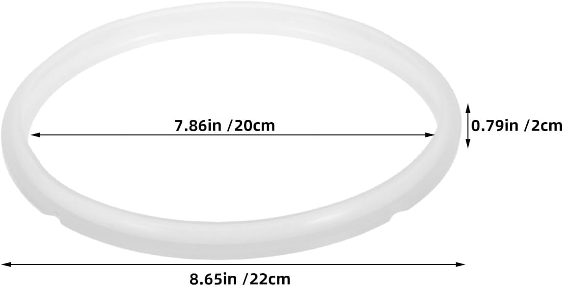 4pcs Pressure Cooker Seal Gasket: White Sealing Gasket for Electric Pressure Pot, Replacement Accessories, Airtight Appliance Bands 20cm Inner Diameter