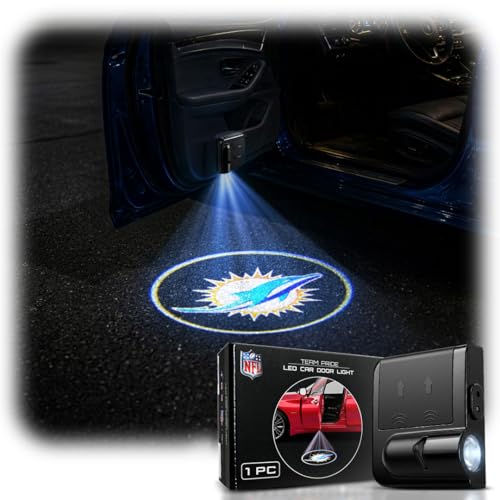 Image of LED Car Door Light - Officially Licensed NFL Wireless Projector - Show Your Team Pride - Battery Powered, Easy Install