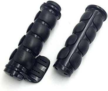 Miniatura 6 de XKMT- - Empuñaduras de goma negras de 1 pulgada y 0.984 in compatible con Harley Davidson Softail Fat Boy FLSTF Kawasaki Vulcan Suzuki Intruder
