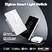 MOES Zigbee Smart Switch 1 Gang, Require MOES Zigbee Hub and Neutral Wire, Inteligente Single Pole Light Switch, Work as Relay, Support Tuya Smart Life, White