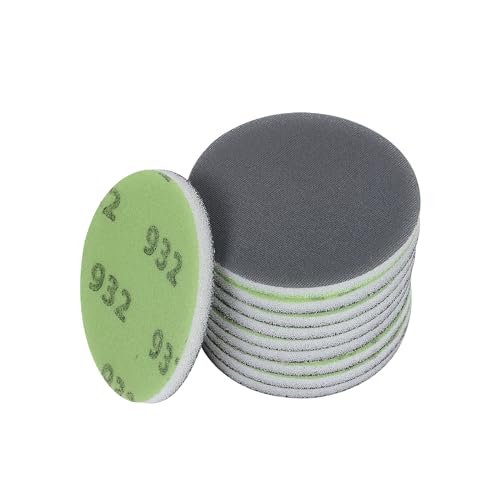 10 Stück Mesh Net Schleifpads Schleifscheibe feines Schleifpad Rund Ohne Loch Trockene Schleifscheiben Exzenterschleifer (4 Zoll)