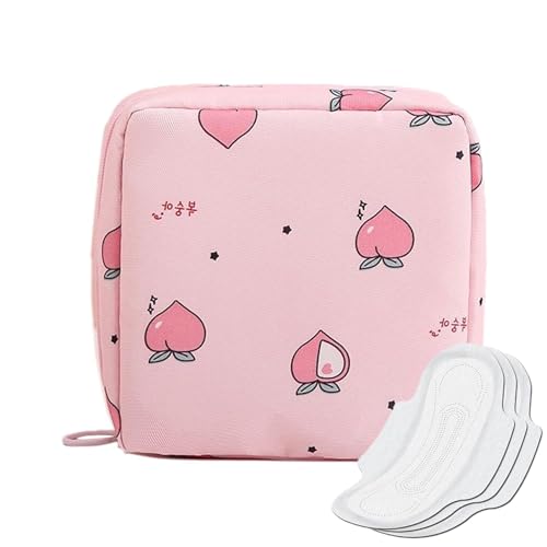 Sanitary Pad Case - Menstrual Napkin Storage Bag, Sanitary Napkin Organizer | Portable High-Capacity Sanitary Napkin Holder with Zipper, Women's Menstrual Cycle Bag for Convenient Storage