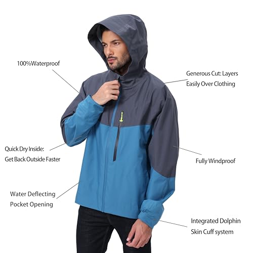 Image of Fly Fishing Wading Jacket for men women- Ultralight 3-Layer Waterproof 2-Tone Functional Design