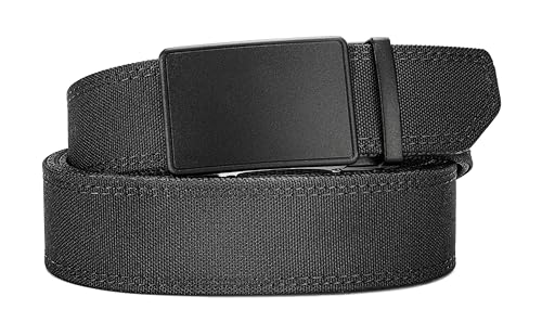 Image of CHAOREN 1.5 inch Nylon Ratchet Belts for Men - Adjustable Casual Work Belt with Slide Buckle - Trim to Fit