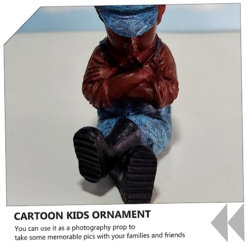 Hemobllo 1 Peça Boneca De Resina Vintage Estátua De Pessoas Artesanato Para Artesanato De Ornamento