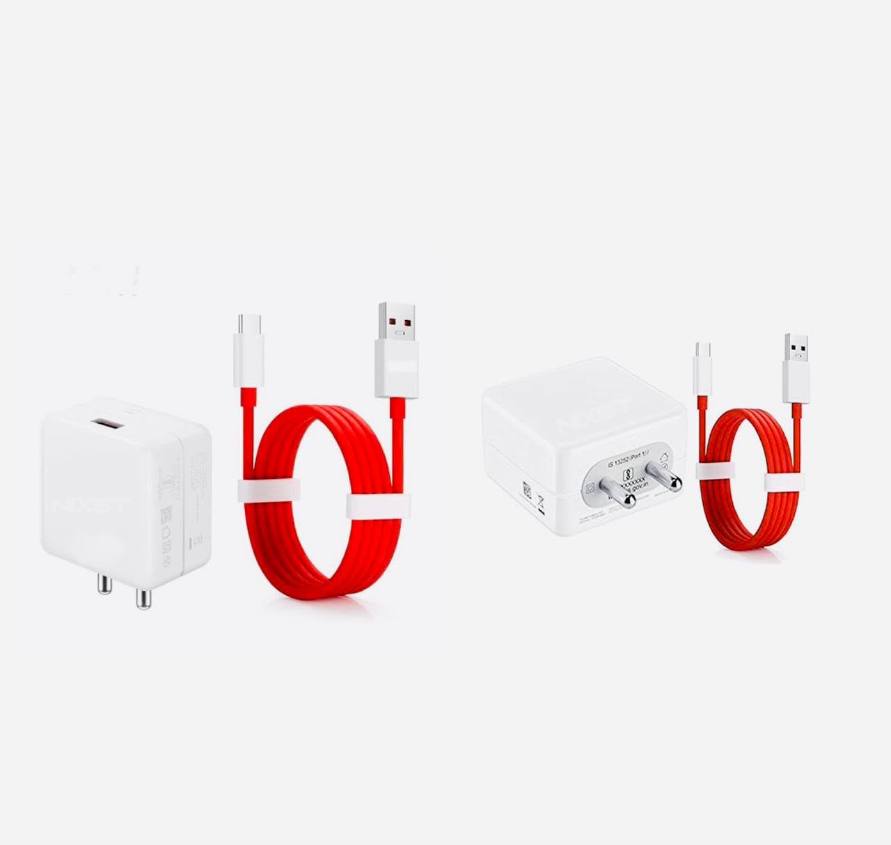 WARP 65W Charger for Oneplus 8T|9|9R|9 Pro|65W 10V|6.5A 65 Watt USB-A to C Warp Charger Adapter Cable (WARP Charger with Cable),White