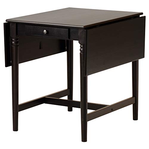 Ikea INGATORP,Mesa de hoja, color negro y marrón