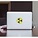 Nuclear Radiation Warning Symbol Stickers - Individually Die-Cut - 3-Inch Diameter (Pack of 4 Decals)