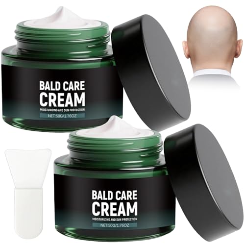 After Shave Bálsamo, Bálsamo para Después Del Afeitado Bald con Pincel, Cabeza Calva After Shave Hombre,Cabeza Calva Cuidado Para La Calvicie, Calma el Cuero Cabelludo y Lo Mantiene Sano (50 g)