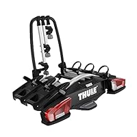 Thule VeloCompact Fahrradträger für Anhängerkupplung 3 Fahrräder, Black/Aluminium