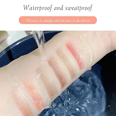 6 Color Eyeshadow Stick Set, Portable Two Tone Eyeshadow Gradient Stick Glitter Gradient Eye shadow Waterproof Eye shadow Pen for Eye Make Up Tool (3 PCS) (PINK)