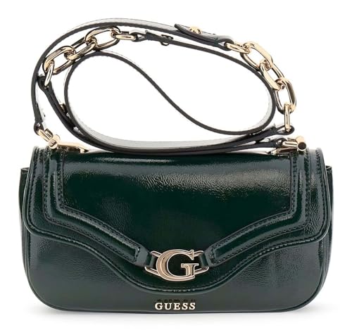 GUESS sac à épaule bandoulière Dea Crossbody Flap Forest vert foncé chic
