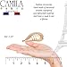 Camila Paris CP3044 2.75 Inch Small Hair Clips for Women Beige, Strong Hold Decorative, Durable Styling Girls Hair Accessories. Hair Ponytail For Women with Curly Thick Hair. Made in France
