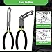 3PCS Electrical Disconnect Pliers Set,37960 Straight +37980 60° +13120 Electrical Disconnect Pliers for Cars,Carbon Steel Fuel Line Disconnect Tool Set, Connector Repairs for Mechanics and DIYers