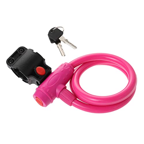 INOOMP Anti- Chain Lock Steel Cable Lock Bike Padlock Anti-Scratch Bicycle Lock Pink Lock Anti Scratch Lock