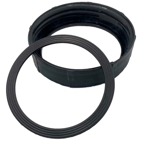 Anakel Home Repuesto Rosca y Junta 64184624 Compatible con Batidora de Vaso Braun Multiquick MX2050 | Type 4184/4186, 90 x 22 mm | Plástico, Color Negro